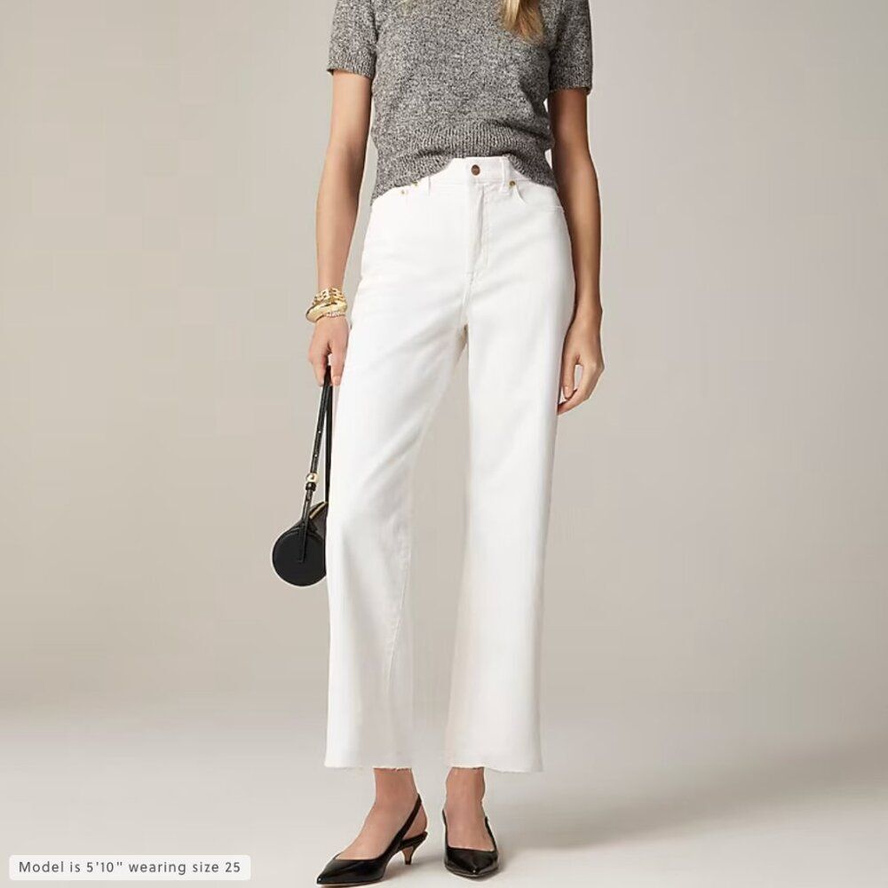 J. Crew Slim-wide white jeans • size 28 • NWT • CH680